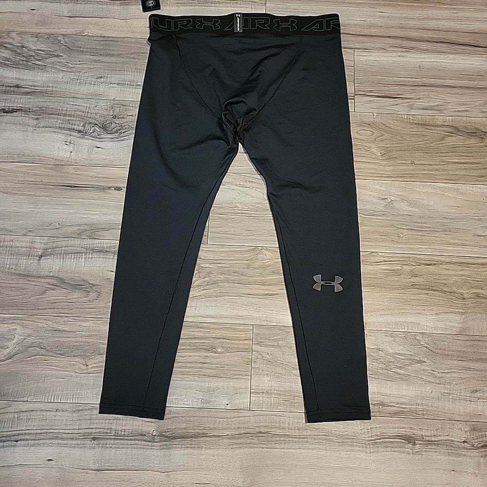 Under Armour ColdGear Compression Leggings Mens 2X Black Athletic Gym Workout
